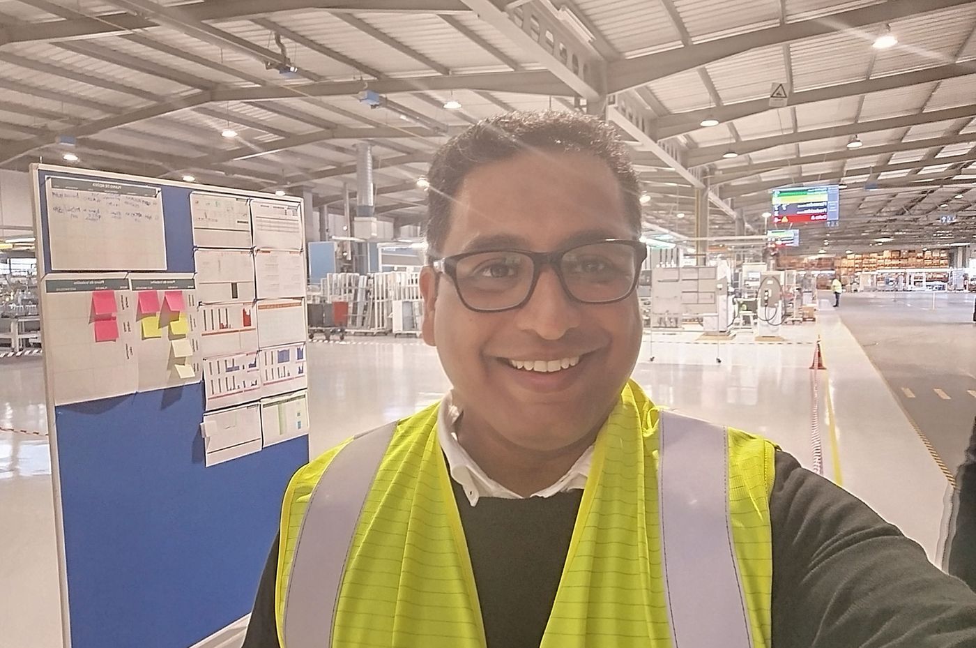 Ronald R. Seepersaud visiting a production floor of the European manufacturing network